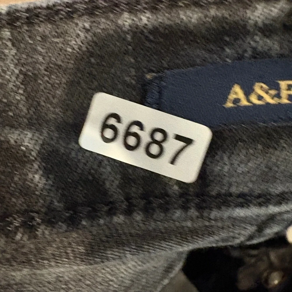 Abercrombie‎ & Fitch Black Skinny Jeans Men 28x28 (Tag 28x30) Stretch Slim A&F